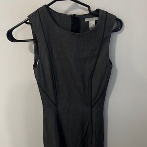 H&M Charcoal Sleeveless Midi Dress